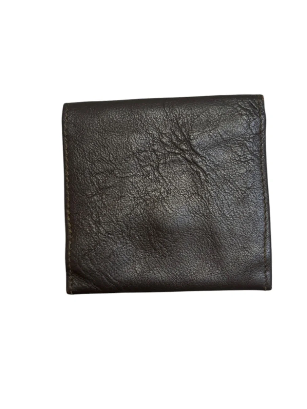 Dior vintage brown leather coin pouch